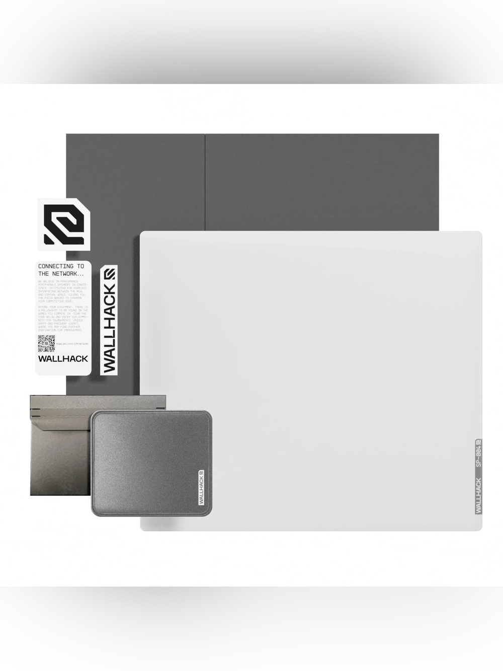 Wallhack SP-004 Micro-Etched Glass Mousepad in White